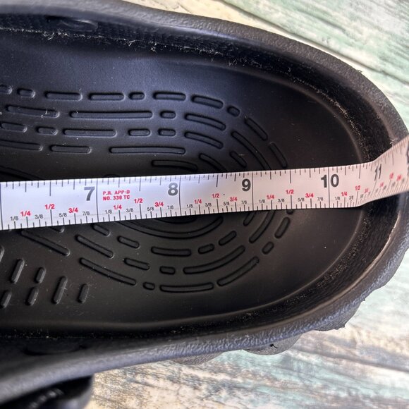 Crocs Echo Platform Clogs Shoes Mens Size 6 Black Slip On Studs Chain Jibbitz - Picture 8 of 11